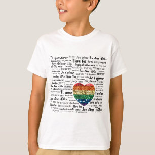 T-shirt Amar línguas estrangeiras