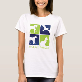 T-shirt amar todos os animais