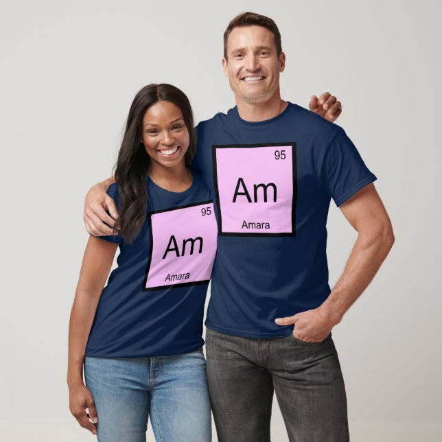 T-shirt Amara Name Chemistry Elemento Mesa Periódica (Unissex)