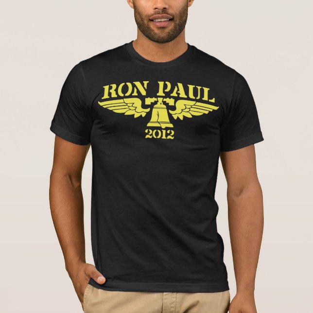 T-shirt Amarelo da liberdade de Ron Paul (Frente)