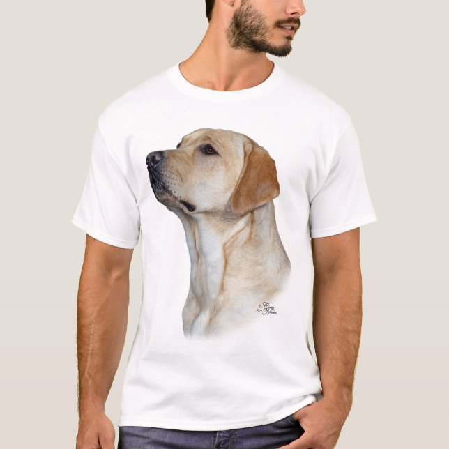 T-shirt amarelo de labrador retriever (Frente)