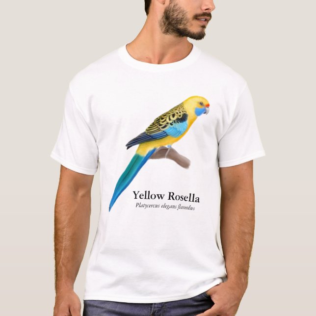 T-shirt amarelo de Rosella (Frente)