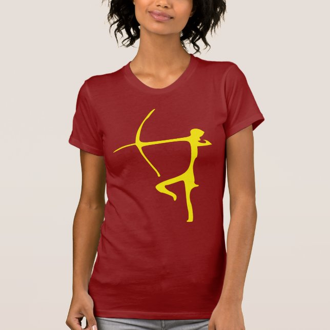 T-shirt amarelo do arqueiro (Frente)