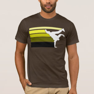 T-shirt Amarelo do inclinação de BBOY branco