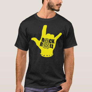 T-shirt Amarelo do rock and roll