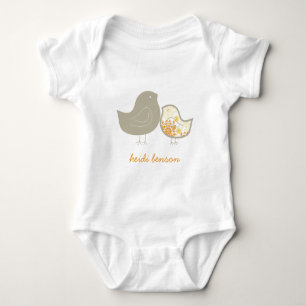 T-shirt Amarelo Pastel Caprichoso Damask Frangos Neutro Be