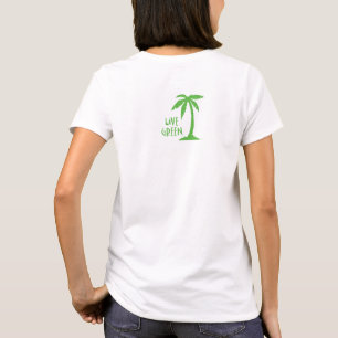 T-shirt Ambiente de Árvore de Palma Verde ao Vivo