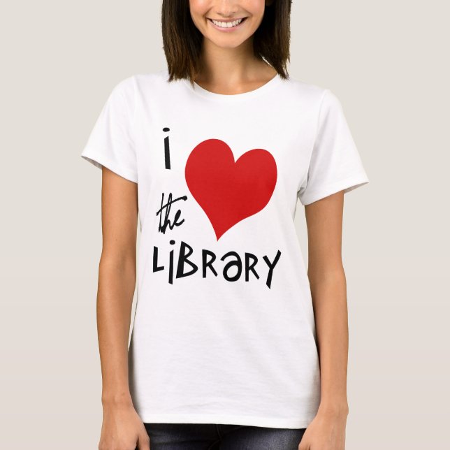 T-shirt Ame a biblioteca (Frente)