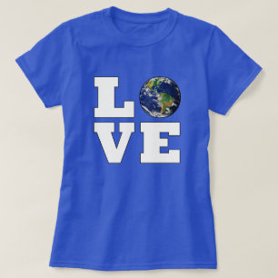 T-shirt Ame a protecção ambiental da terra do planeta