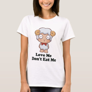 T-shirt Ame-me Não Coma Design de Ovelha