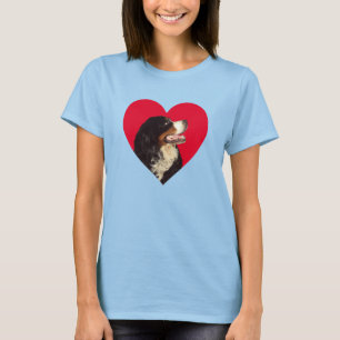 T-shirt Ame meu cão de montanha de Bernese