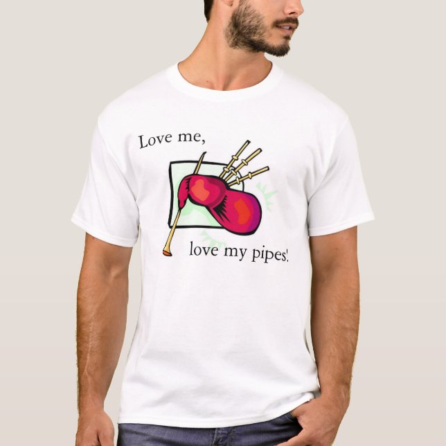 T-shirt Ame meus Bagpipes (Frente)