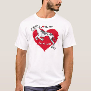 T-shirt Ame o Harlequin Great Dane