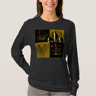 T-shirt Ame ouro preto, Fleur de Lis, texto personalizável