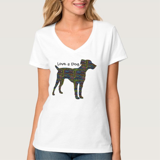 T-shirt Ame um cão (Frente)