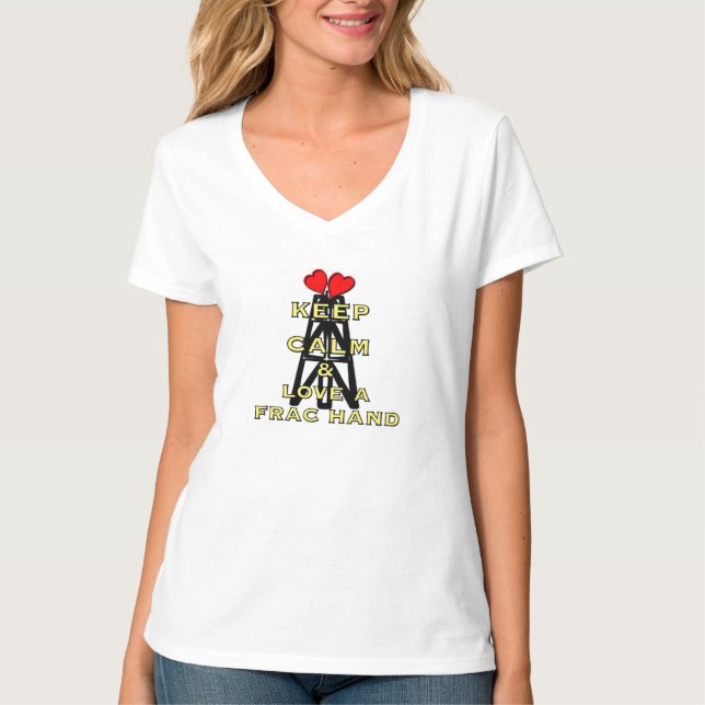 T-shirt Ame uma mão de Frac (Frente)