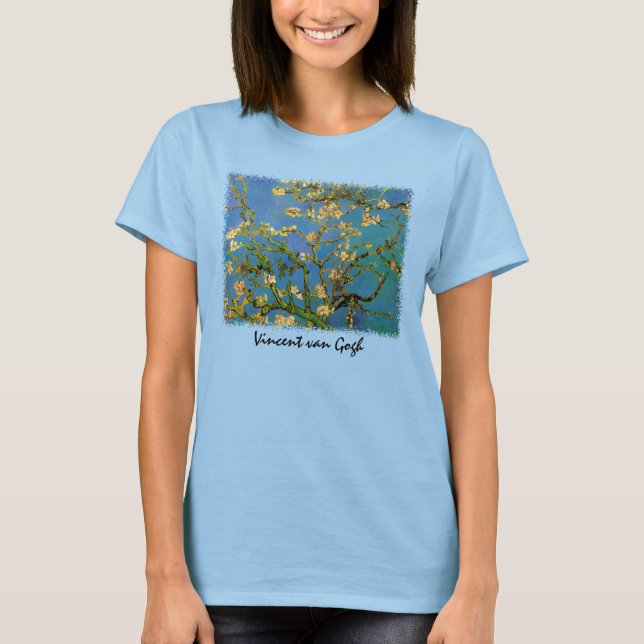 T-shirt Ameixeira em Flor de Vincent van Gogh (Frente)