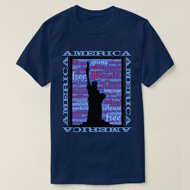 T-shirt América inspirada (Frente do Design)