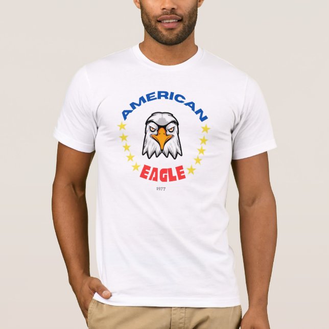 T-Shirt "American Eagle" - Design de negrito com F (Frente)