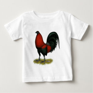 T-shirt American Game BB Black Red Rooster