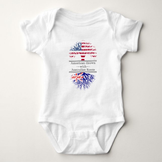T-shirt American Grown With Australian Roots Great Gift (Frente)