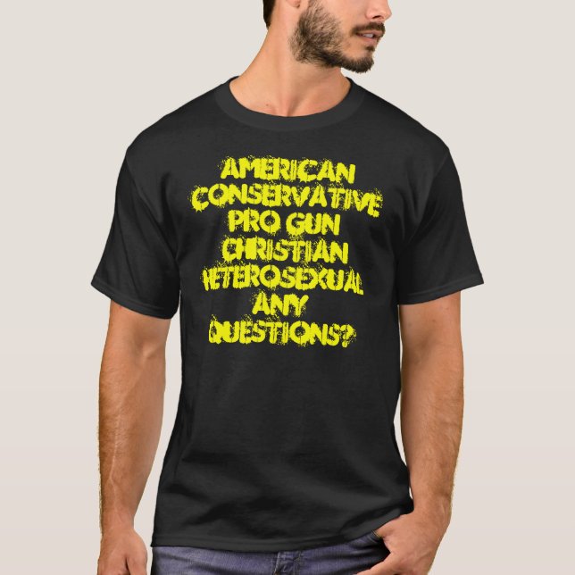 T-SHIRT AMERICANCONSERVATIVEPRO GUNCHRISTIANHETEROSEXUA… (Frente)