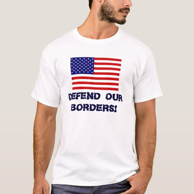 T-shirt AmericanFlag, DEFENDE NOSSAS BEIRAS! (Frente)