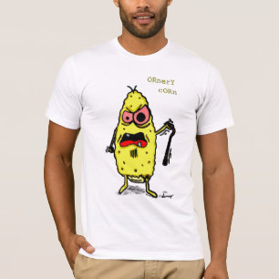 T-shirt americano adulto do roupa do milho Ornery