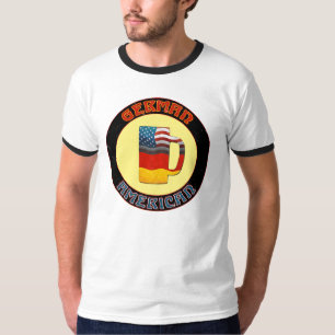 T-shirt americano alemão da caneca de cerveja da