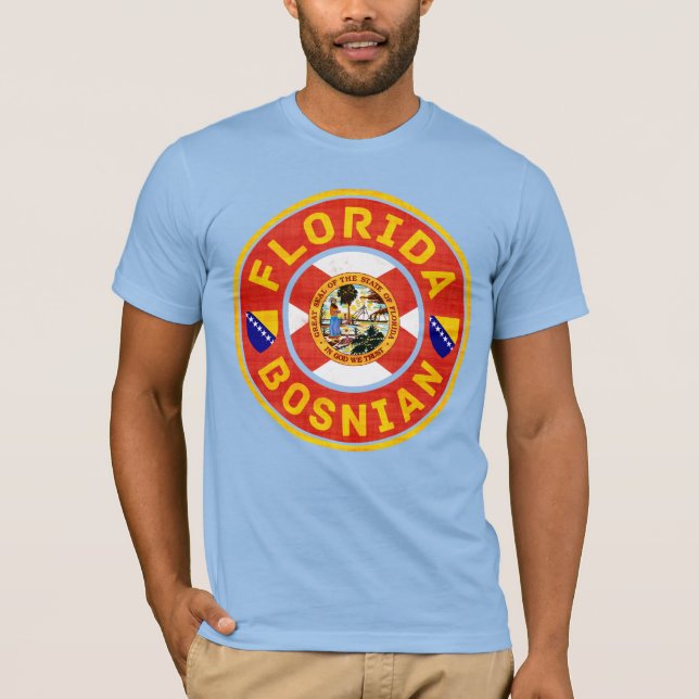 T-shirt Americano bósnio da Flórida (Frente)