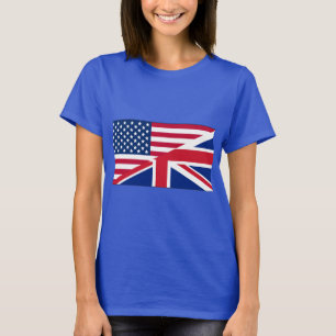 T-shirt americano & britânico do cidadão duplo d