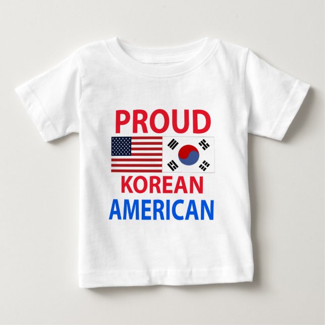T-shirt Americano coreano orgulhoso (Frente)