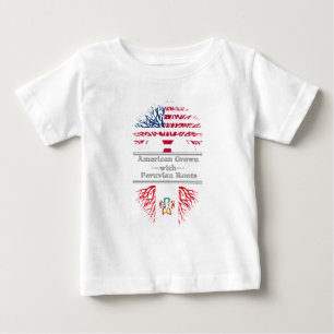 T-shirt Americano crescido com o presente peruano do