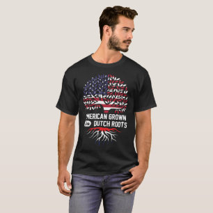 T-shirt americano crescido com raízes holandesas