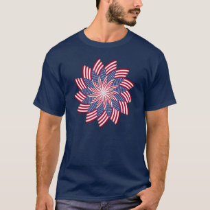 T-shirt americano da obscuridade do Pinwheel