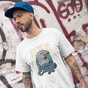 T-Shirt Americano de Águia de Qualidade Superior