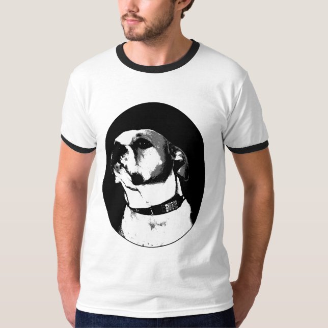 T-shirt americano do buldogue (Frente)