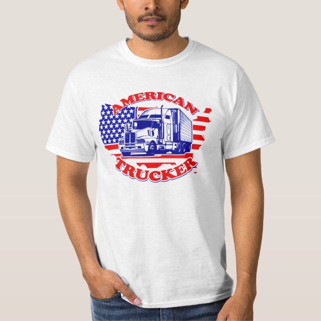 T-shirt americano do camionista (Frente)