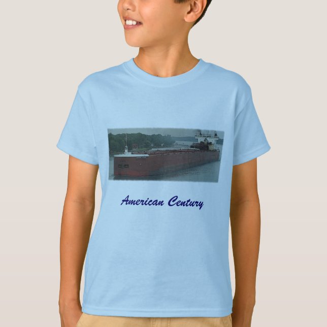 T-shirt americano do navio dos grandes lagos do (Frente)