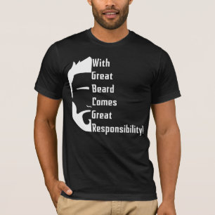 T-shirt americano do roupa da grande barba