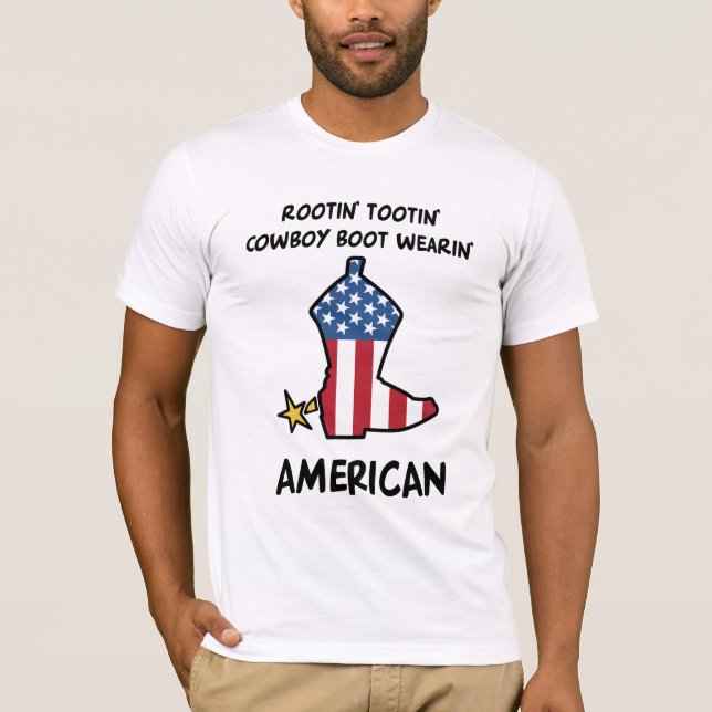 T-shirt americano do vaqueiro (Frente)