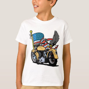 T-shirt Americano Eagle do motociclista