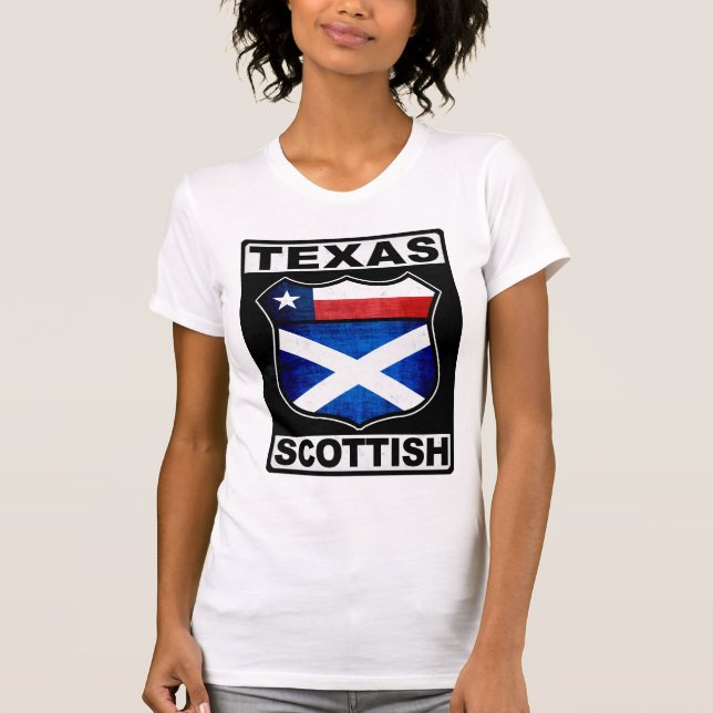 T-shirt Americano escocês de Texas (Frente)
