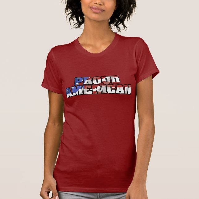 T-shirt americano orgulhoso (Frente)