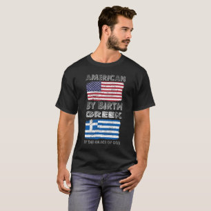 T-shirt Americano pelo grego do nascimento pela herança d