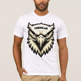 T-Shirt Americano Personalizado Da Cabeça De Águia