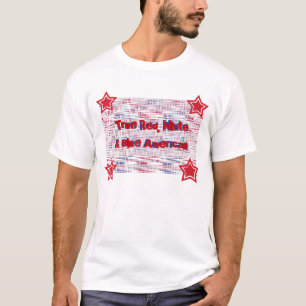 T-shirt Americano verdadeiro do vermelho, o branco & o