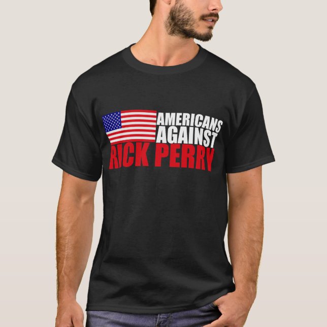 T-shirt Americanos contra Rick Perry (Frente)