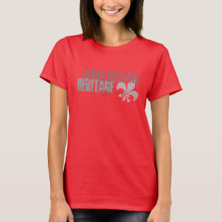 T-SHIRT AMERICANOS DE PATRIMÔNIO AMERICANO CAMADAS DE CINZ