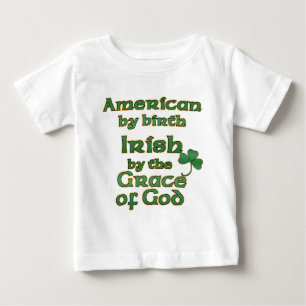 T-shirt americanos irlandeses da criança da piada